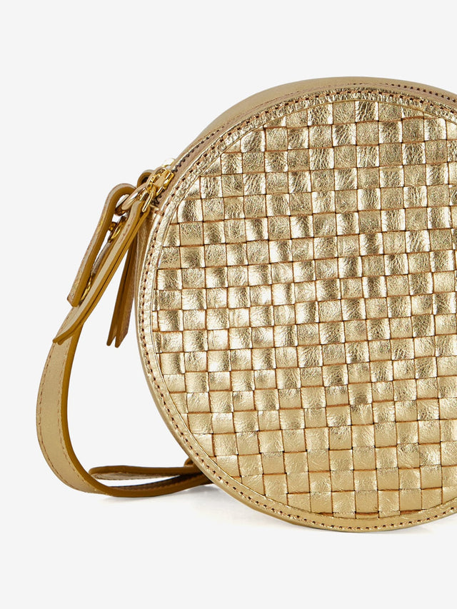 BY IRIS Astrid Gold Round Bag