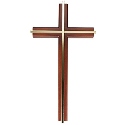 Wall Cross, Catholic Wooden Hanging Crosses for Wall Decor, 10 Inch