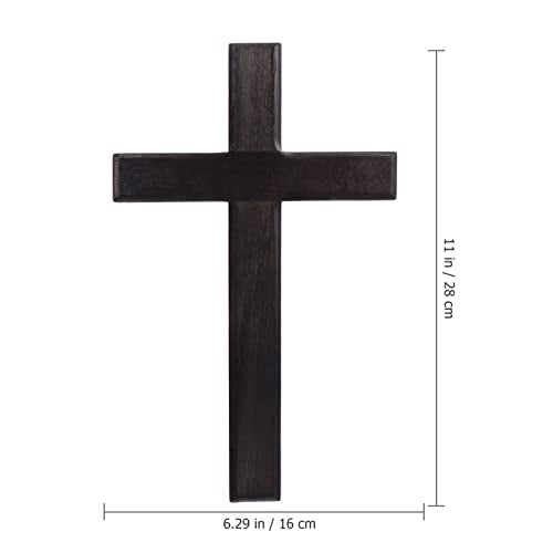 NOLITOY 1pc Cross Christian Wall Meditation Decoration Wall Mounted Crucifix Wall Hanging Decoration Wall Mounted Decor Dinner Table Decor Country Jewelry Stitching Wood Bible