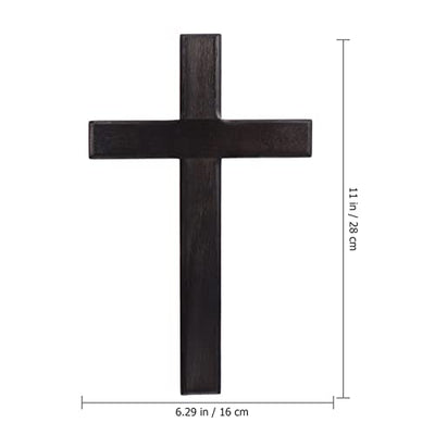 NOLITOY 1pc Cross Christian Wall Meditation Decoration Wall Mounted Crucifix Wall Hanging Decoration Wall Mounted Decor Dinner Table Decor Country Jewelry Stitching Wood Bible