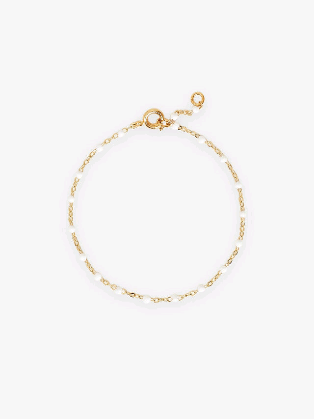BY IRIS Alba White Bead Bracelet