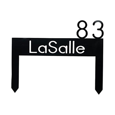 Custom Lawn Address Sign, Metal Yard Sign With Stakes, House Numbers For Yard, Made in USA