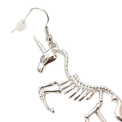Halloween Skeleton Earrings Unicorn Drop Earrings Creative Metal Ear Jewelry Party Accessory for Women