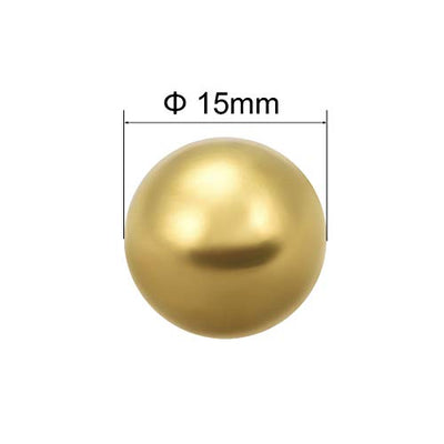 uxcell 15mm Precision Solid Brass Bearing Balls 5pcs