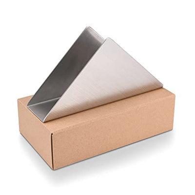 Stainless Steel Vertical Tabletop Paper Napkin Holder Stand/Table Napkin Holders/Upright Tabletop Tissue Dispenser/Napkin Holder for Table/Cocktail Napkins Holder Dispenser.Silver,1 Piece.