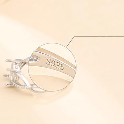 925 Sterling Silver Ring Base Blank for 7X9mm Oval Cabochon Setting Adjustable Ring Component DIY Jewelry Making Personalized Gift for Girl