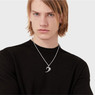 Guitar Pick Holder Necklace 925 Sterling Silver Abalone Music Note Necklace Celtic Knot Music Jewelry Birthday Gifts for Men Women Dad Boyfriend Guitar Players