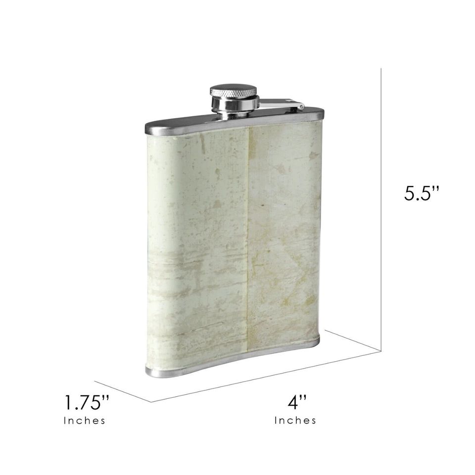 Absinthe Green Fairy La Fee Verte Stainless Steel 8 Oz. Flask