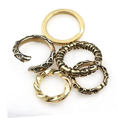 5pcs Circle Rings Earrings Jump Rings Keychain Connector Rings Brass Keyring Jewerly Necklace Rings Copper Jump Ring Letter Finger Ring Letter Keychain Open Loop Metal Ring Round