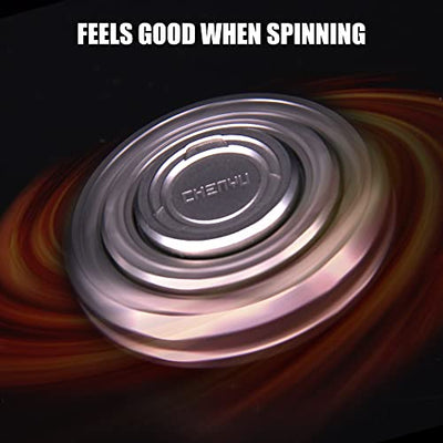 DjuiinoStar High-end Fidget Spinner, Unique Dual Bearings Design, Precisely CNC Machined (Stainless Steel), Premium EDC Toy DFS-01