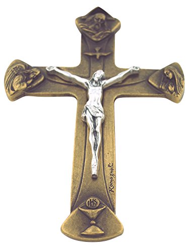 Italian Holy Trinity Crucifix Cross 6" Tall