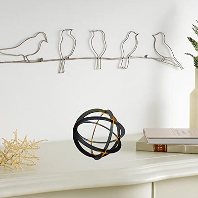 BSTGIFTS Iron Band Decorative Sphere - Accent Piece Ball - Decoration Metal Sphere 6.8 Inche Dia