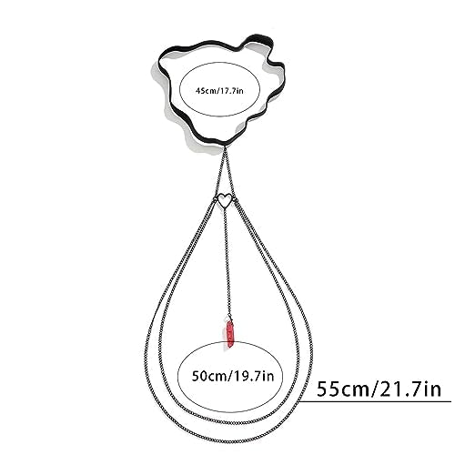 Simple Gothic Black Metal Leg Chain Jewelry Bikini Layered Thigh Body Chain Jewelry Summer Beach Elastic Adjustable Thigh Chain Jewelry for Women Girls