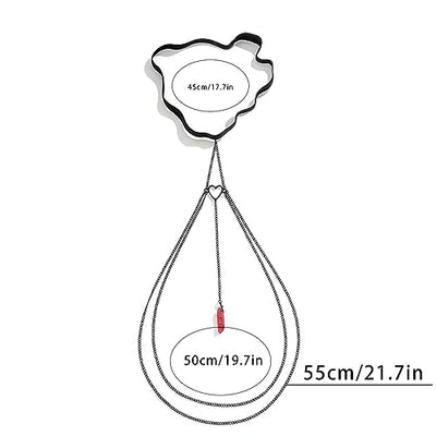 Simple Gothic Black Metal Leg Chain Jewelry Bikini Layered Thigh Body Chain Jewelry Summer Beach Elastic Adjustable Thigh Chain Jewelry for Women Girls