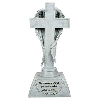 Roman Giftware Inc., Memorial Collection, 10.25" H Memorial Table Cross,Religious, Inspirational, Durable (4x4x10)