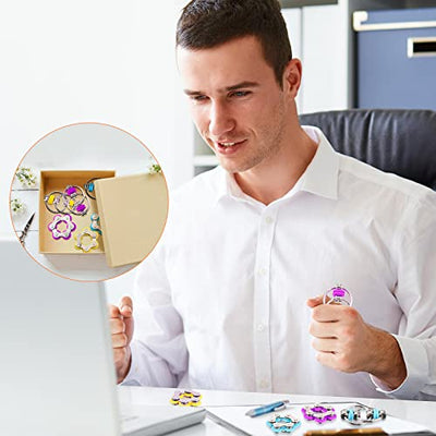 8 Pieces Fidget Toys Set Includes 4 Flippy Roller Chain and 4 Six Roller Bike Chain Toys for Adults and Teenagers in Learning Help (Purple, Pink, Yellow, Light Blue)