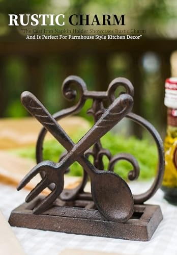 Exquisite Vintage Cast Iron Napkin Holder With Playful Standing Animal Motif - Elevate Elegance And Functionality In Your Table Setting (Tableware)