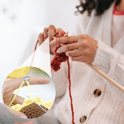 adjustable knitting ring protects