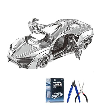 DIY 3D Car Metal Model 3D Puzzle 3D Laser Cut Jigsaw Toys 3D Metal Model Kit for Adults&Kids Mechanical Model Educational Toy Indoor Decoration Desk Toy Birthday Gift Collection Brain Teaser Puzzles