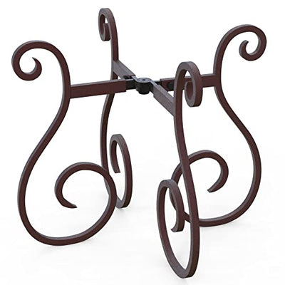 Gardien Plant Stand Indoor Outdoor, Adjustable Fits Up To 16 Inch Pots, Mid Century Modern Metal Planter Holder, Vase Stand, Bowl Stand, Birdbath Stand, Item Stand, Flower Pot Stand (Bronze)