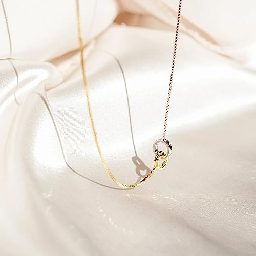 NUZON 2-Tone Interlocking | Sunburst Heart | CZ Evil Eye | Single Pear | Love Heart Pendant Necklace for Women 14K Gold Chain Necklace Protection Prayer Faith Jewelry Gift to Girls