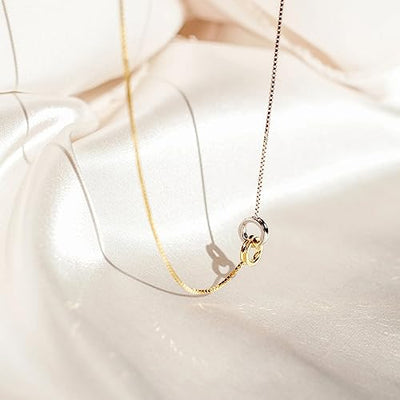 NUZON 2-Tone Interlocking | Sunburst Heart | CZ Evil Eye | Single Pear | Love Heart Pendant Necklace for Women 14K Gold Chain Necklace Protection Prayer Faith Jewelry Gift to Girls