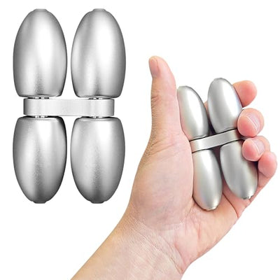 Roller,Adults Fidget Toy，Fidget Spinners,Handheld Fidget Tool for Adults，Keep Fingers Dexterity，Help Relieve Stress, Anxiety, Tension,Promotes Focus, Aluminum， (Silver)