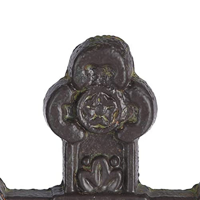 8.5" H Cast Iron Wall Cross Home Decor, Green……