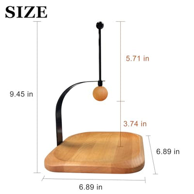 Wood Napkin Holder, Square Tabletop Napkin Dispenser with Sophisticatedly Metal Cocktail Napkin Holder for Home, Kitchen, Office, Restaurant, Hotel, Cafe, Bar,Washroom (Beechwood)