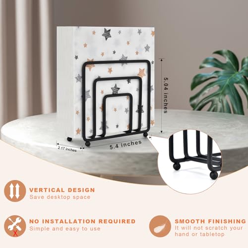 Napkin Holder for Table, Modern Metal Black Napkin Holders for Kitchen Dining Tables & Countertops, Paper Cocktail Napkins Holder Dispenser for Indoor & Outdoor Use by LAIHIFA