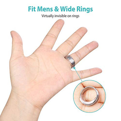 Invisible Ring Size Adjuster for Loose Rings Ring Adjuster Fit Wide Rings with Jewelry Polishing Cloth
