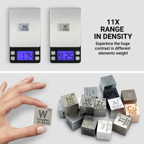 15 piece metal element cubes - density cube set
