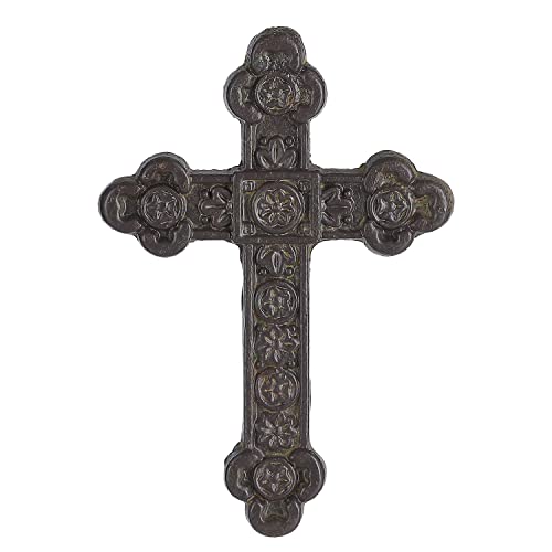 8.5" H Cast Iron Wall Cross Home Decor, Green……