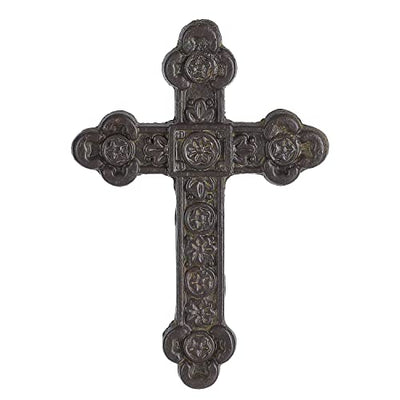 8.5" H Cast Iron Wall Cross Home Decor, Green……