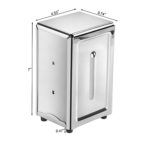 New Star Foodservice 24074 Stainless Steel Tall Napkin Dispenser, 3.875 by 4.75 by 7.5-Inch