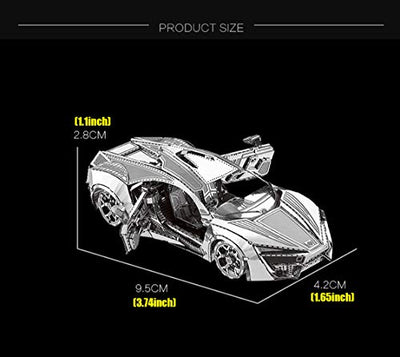 DIY 3D Car Metal Model 3D Puzzle 3D Laser Cut Jigsaw Toys 3D Metal Model Kit for Adults&Kids Mechanical Model Educational Toy Indoor Decoration Desk Toy Birthday Gift Collection Brain Teaser Puzzles