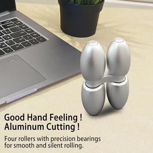 Roller,Adults Fidget Toy，Fidget Spinners,Handheld Fidget Tool for Adults，Keep Fingers Dexterity，Help Relieve Stress, Anxiety, Tension,Promotes Focus, Aluminum， (Silver)