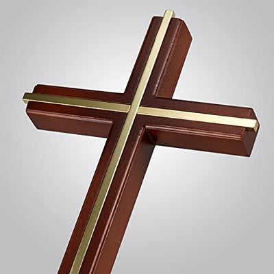 Wall Cross, Catholic Wooden Hanging Crosses for Wall Decor, 10 Inch
