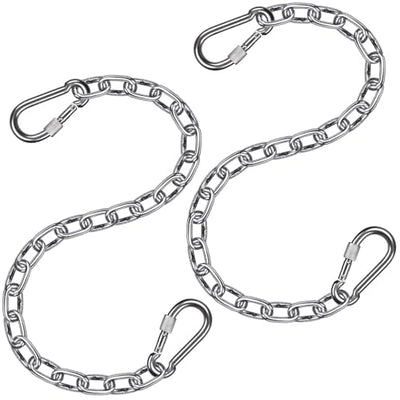 BeneLabel Stainless Steel Hanging Chair Chain Kit - 2 Chains with 4 Carabiners - 1000 LB Capacity - Adjustable Length - Indoor & Outdoor Use - for Hammock, Swing, Punching Bag & More