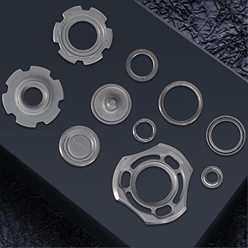 DjuiinoStar High-end Fidget Spinner, Unique Dual Bearings Design, Precisely CNC Machined (Stainless Steel), Premium EDC Toy DFS-01