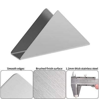 Stainless Steel Vertical Tabletop Paper Napkin Holder Stand/Table Napkin Holders/Upright Tabletop Tissue Dispenser/Napkin Holder for Table/Cocktail Napkins Holder Dispenser.Silver,1 Piece.