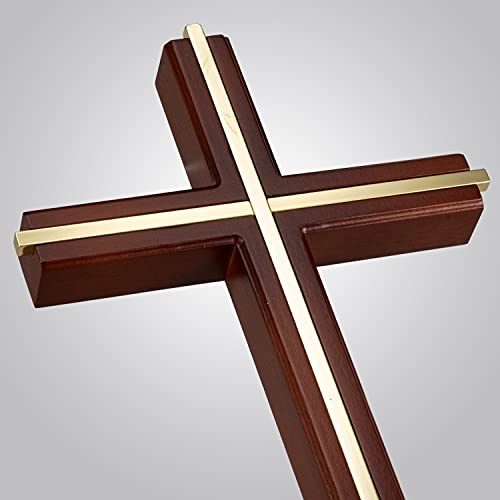 Wall Cross, Catholic Wooden Hanging Crosses for Wall Decor, 10 Inch