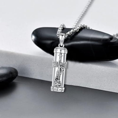 Cremation Jewelry for Ashes S925 Sterling Silver Urn Necklace Memorial Necklace for Human Ashes of Loved Ones Keepsake Pendant for Men Women