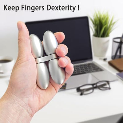 Roller,Adults Fidget Toy，Fidget Spinners,Handheld Fidget Tool for Adults，Keep Fingers Dexterity，Help Relieve Stress, Anxiety, Tension,Promotes Focus, Aluminum， (Silver)