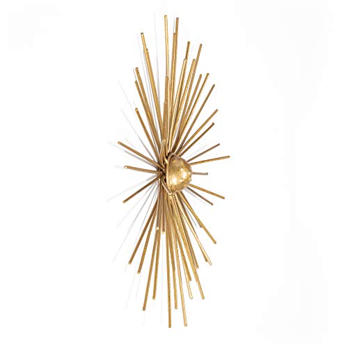 Fetco Habitat WA3718W Cabers SSilver Starbursts Metal Wall Art, Metallic 8.5" x 8.5"