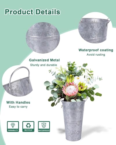 handles - 2 pcs farmhouse decorative metal container