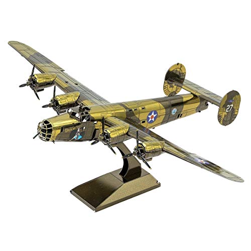 Fascinations Metal Earth 3D Metal Model Kit Bundle - P-51D Mustang Sweet Arlene - B-24 Liberator - Tool Set