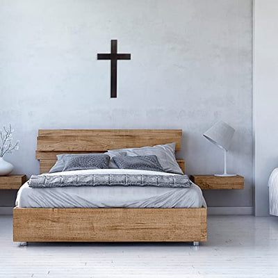NOLITOY 1pc Cross Christian Wall Meditation Decoration Wall Mounted Crucifix Wall Hanging Decoration Wall Mounted Decor Dinner Table Decor Country Jewelry Stitching Wood Bible