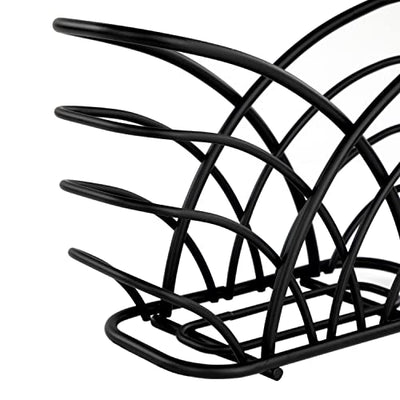 Spectrum Flower Napkin Holder (Black) - Dispenser & Décor for Kitchen, Dining Room, Outdoor, & Bar Tabletop Storage