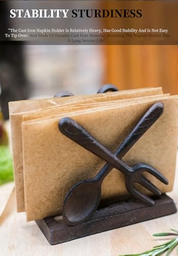 Exquisite Vintage Cast Iron Napkin Holder With Playful Standing Animal Motif - Elevate Elegance And Functionality In Your Table Setting (Tableware)